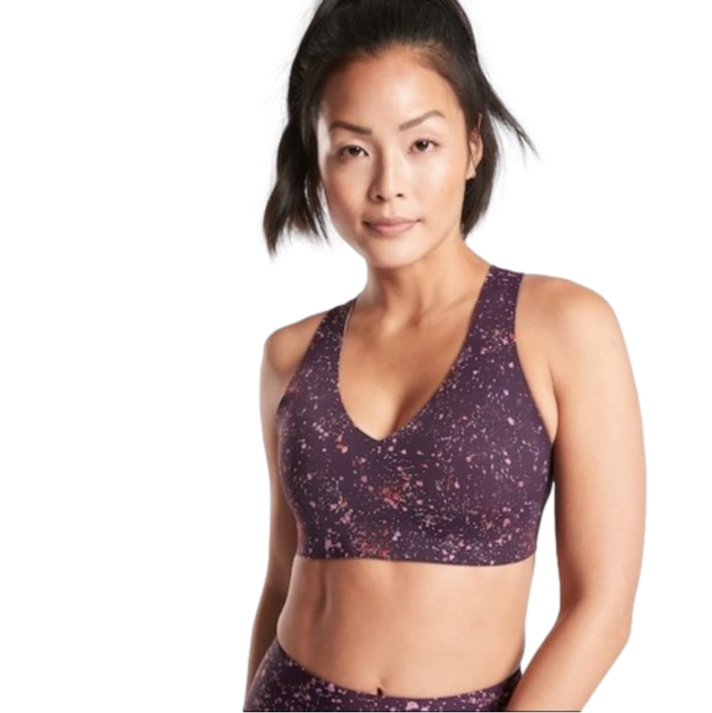 NWT! Athleta Crossover Reversible Bra A-C D-DD Agate Purple X-Small